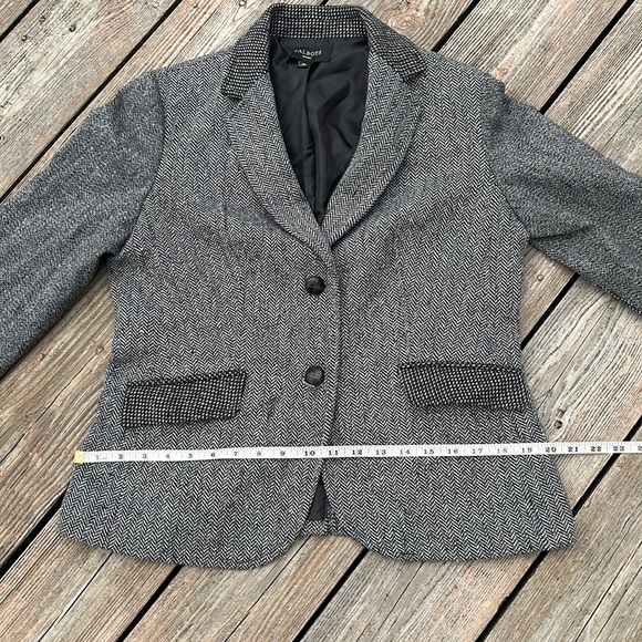 Talbots stunning bl & wh blazer 10P - Picture 11 of 12